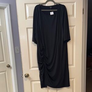 Elegant June + Vie Black Kelly Shirt Dress Size 26/28